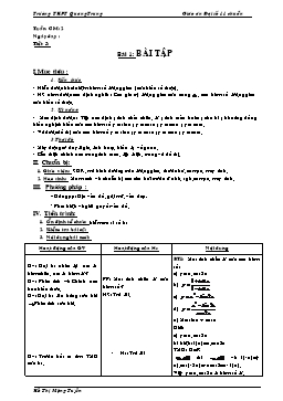 Giáo án Đại số 11 chuẩn tiết 5: Bài tập