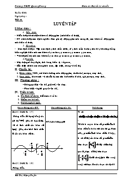 Giáo án Đại số 11 chuẩn tiết 6: Luyện tập