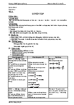 Giáo án Đại số 11 chuẩn tiết 9: Luyện tập
