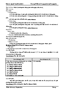 Giáo án Đại số lớp 11 (cơ bản) tiết 14, 15: Một số phương trình lượng giác thường gặp (tiếp theo)