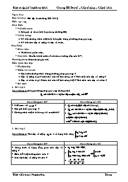 Giáo án Đại số lớp 11 (cơ bản) tiết 45, 46: Bài tập ôn chương III - HKI