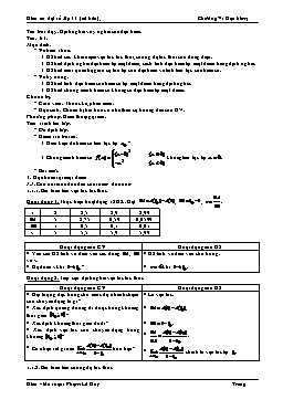 Giáo án Đại số lớp 11 (cơ bản) tiết 63: Định nghĩa và ý nghĩa của đạo hàm