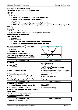 Giáo án Đại số lớp 11 (cơ bản) tiết 64: Định nghĩa và ý nghĩa của đạo hàm