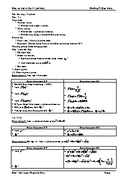 Giáo án Đại số lớp 11 (cơ bản) tiết 71: Vi phân