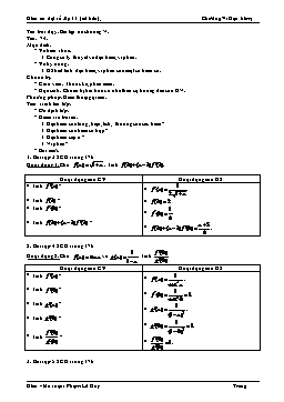 Giáo án Đại số lớp 11 (cơ bản) tiết 74: Bài tập ôn chương V