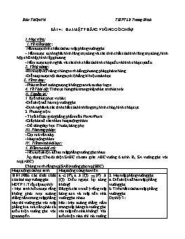 Giáo án Hình học 11 bài 4: Hai mặt phẳng vuông góc (tiết 2)