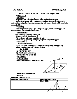 Giáo án Hình học 11 Bài tập: Đường thẳng vuông góc mặt phẳng