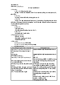 Giáo án Hình học 11 (Hai cột) tiết 23: Ôn tập chương II