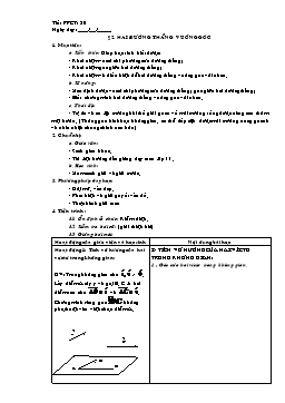 Giáo án Hình học 11 (Hai cột) tiết 30: Hai đường thẳng vuông góc