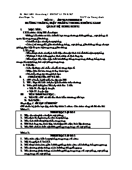 Giáo án Hình học 11 tiết 21, 22, 23