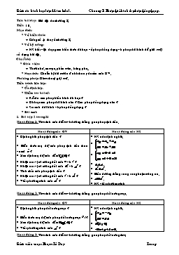 Giáo án Hình học lớp 11 (cơ bản) tiết 10: Bài tập ôn chương I