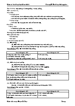 Giáo án Hình học lớp 11 (cơ bản) tiết 12, 13, 14: Đại cương về đường thẳng và mặt phẳng