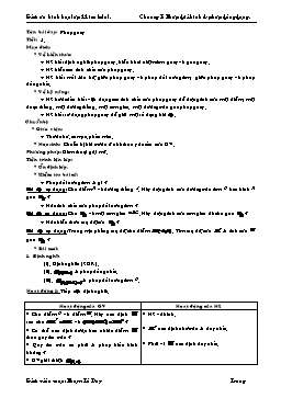 Giáo án Hình học lớp 11 (cơ bản) tiết 5: Phép quay