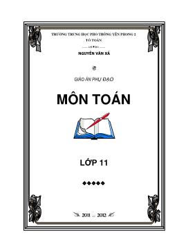 Giáo án phụ đạo Môn Toán 11 đầy đủ