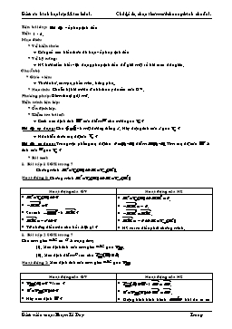 Giáo án Tự chọn Hình học lớp 11 (cơ bản) tiết 1, 2: Bài tập về phép tịnh tiến