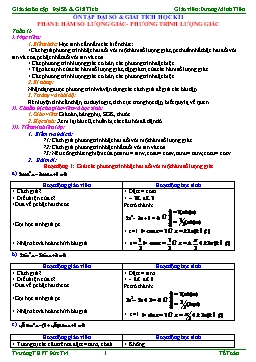 Ôn tập Đại số & giải tích 11 học kì I