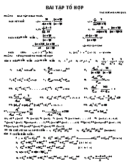 Bài tập Tổ hợp