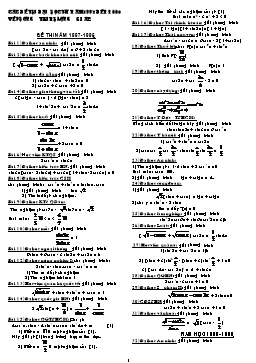 Các đề thi đại học từ năm 1997 đến 2006 về phương trình lượng giác