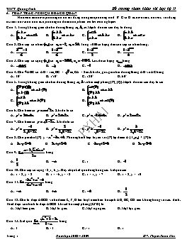 Đề cương tham khảo thi học kỳ II Toán 11 - THPT Quảng Ninh