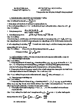 Đề thi thử đại học khối A môn Toán