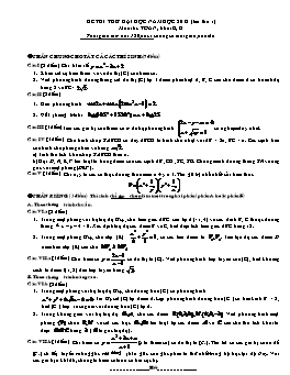 Đề thi thử đại học (lần thứ 1) môn thi: Toán; khối B, D
