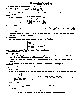 Đề thi thử đại học môn Toán - Đề 125