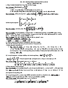 Đề thi thử đại học môn Toán - Đề 126