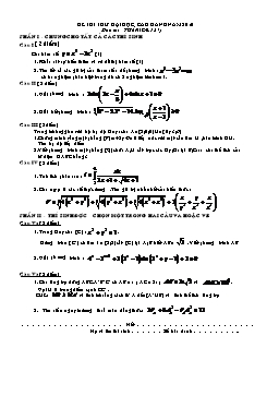 Đề thi thử đại học môn Toán - Đề 127