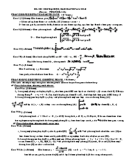 Đề thi thử đại học môn Toán - Đề 128