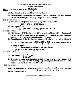 Đề thi thử đại học môn Toán - Đề 129