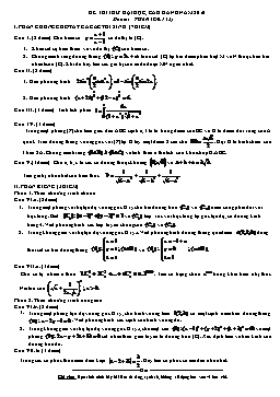 Đề thi thử đại học môn Toán - Đề 132