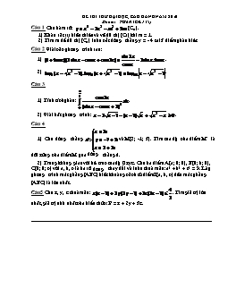 Đề thi thử đại học môn Toán - Đề 135