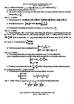 Đề thi thử đại học môn Toán - Đề 137