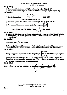Đề thi thử đại học môn Toán - Đề 138