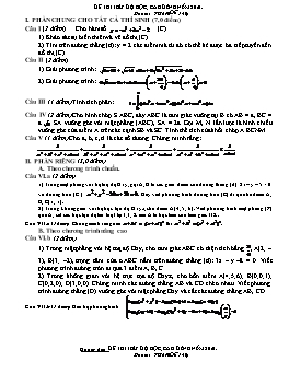 Đề thi thử đại học môn Toán - Đề 140