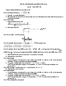 Đề thi thử đại học môn Toán - Đề 142