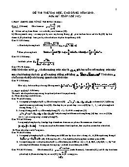 Đề thi thử đại học môn Toán - Đề 143