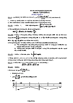 Đề thi thử đại học môn Toán - Đề 164