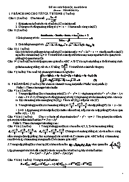 Đề thi thử đại học môn Toán - Đề 165