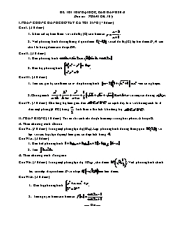 Đề thi thử đại học môn Toán - Đề 167