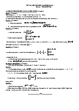 Đề thi thử đại học môn Toán - Đề 168