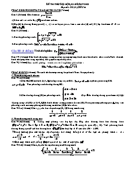 Đề thi thử đại học môn Toán - Đề 170