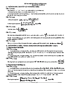 Đề thi thử đại học môn Toán - Đề 172