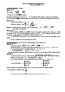 Đề thi thử đại học môn Toán - Đề 173
