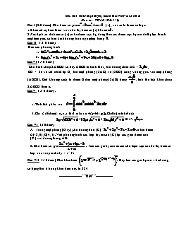 Đề thi thử đại học môn Toán - Đề 176