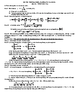 Đề thi thử đại học môn Toán - Đề 182