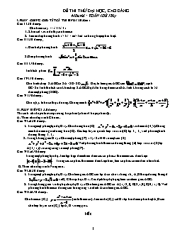 Đề thi thử đại học môn Toán - Đề 186