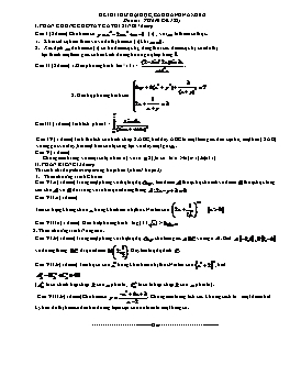 Đề thi thử đại học môn Toán - Đề 188