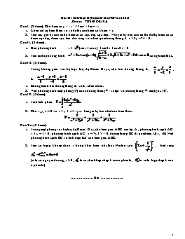 Đề thi thử đại học môn Toán - Đề 192