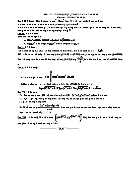 Đề thi thử đại học môn Toán - Đề 194